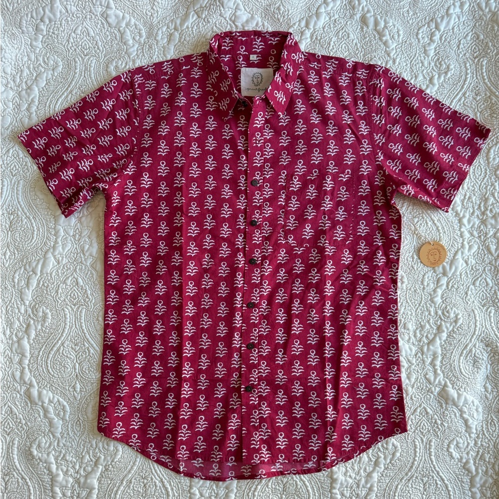 Men’s XL short sleeve Printfresh cotton Shirt NWT
